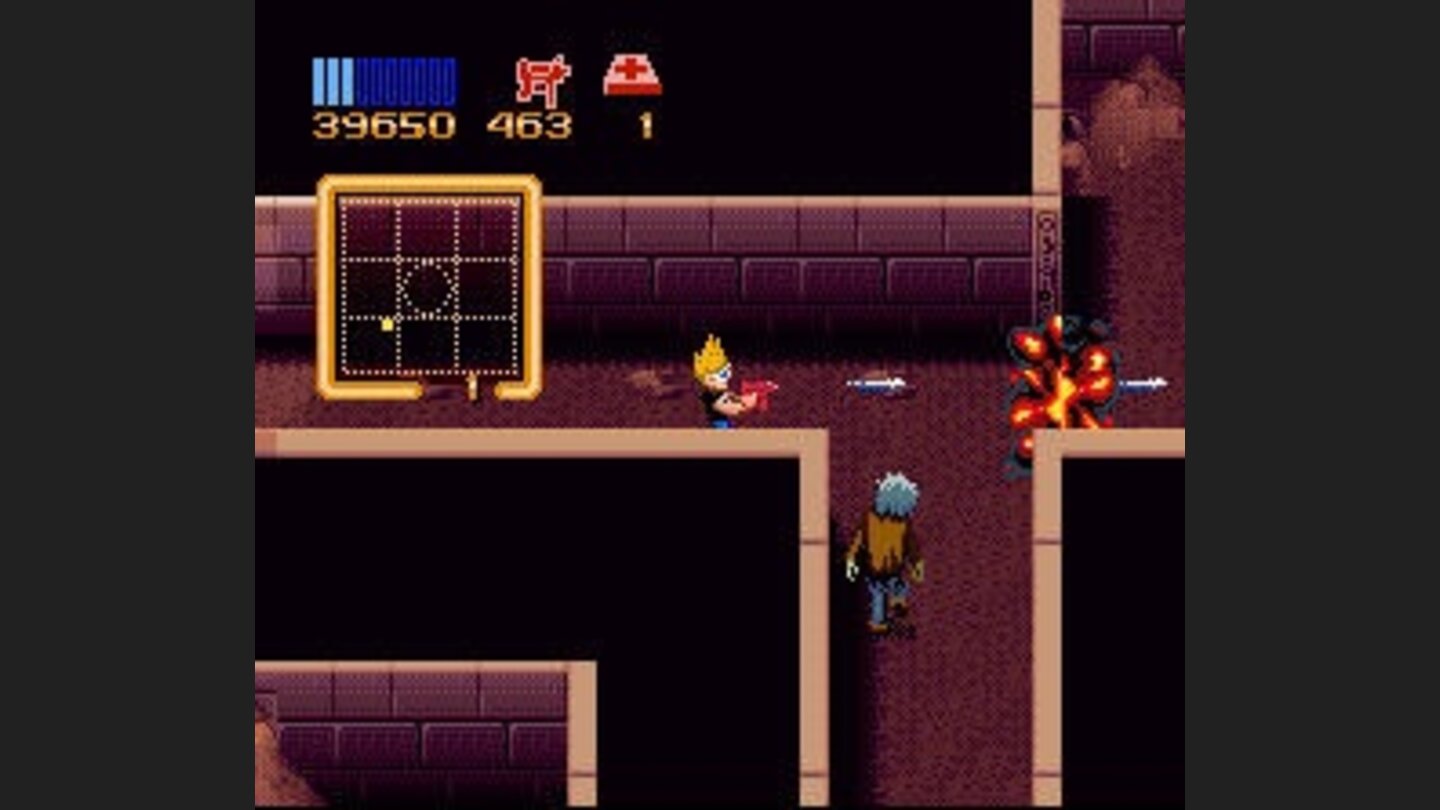 Inside the Pyramid of Fear, blasting zombies with the super-soaker