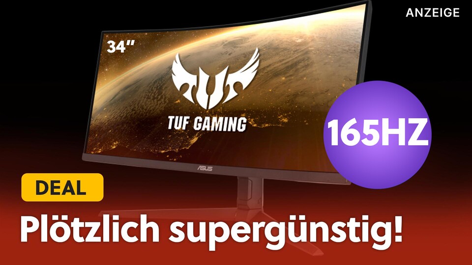 34 Zoll Ultrawide Gaming Monitor von ASUS jetzt günstiger am Prime Day! Zocken auf 21:9 mit UWQHD-Auflösung macht einfach Spaß!