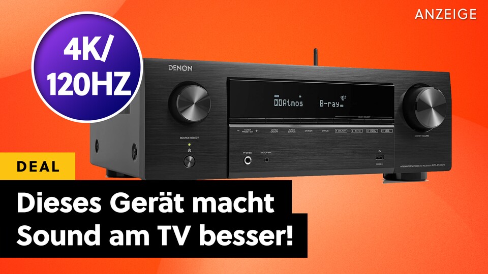Der Denon X1700H ist ein absoluter Preis-Leistungs-Tipp für AV-Receiver: Er verwandelt den TV-Klang in echten Surround-Sound und dient gleichzeitig als Verstärker.