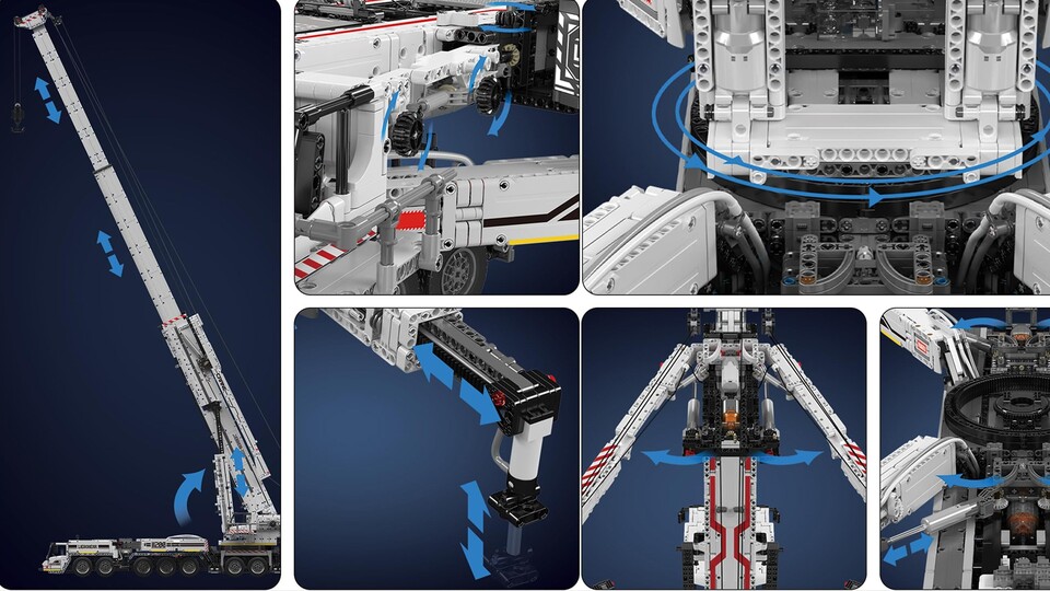 Dutzende bewegliche Teile, Motoren und Pneumatik - dieser Kran macht LEGO Technic mehr als nur Konkurrenz.