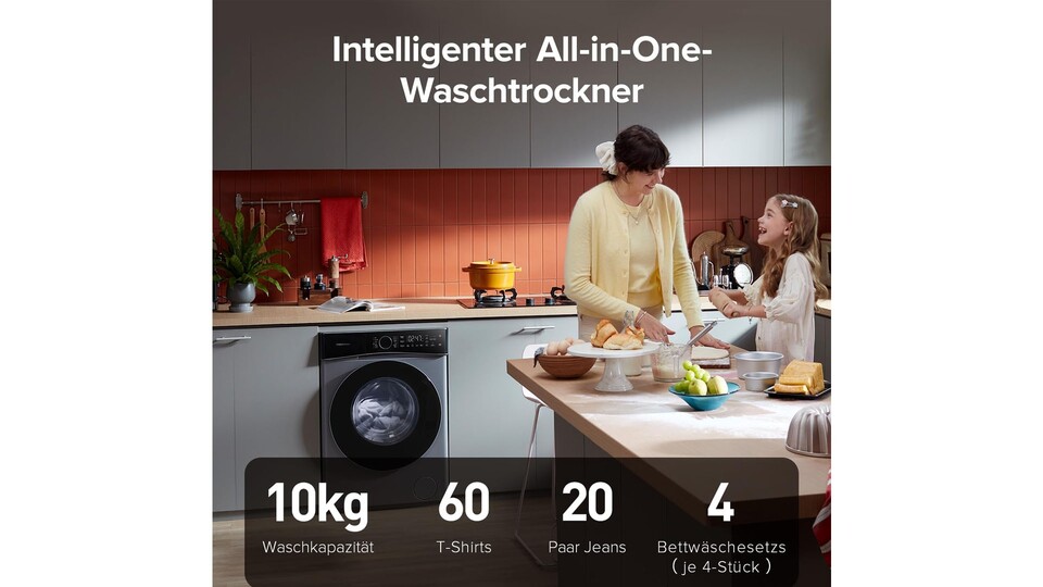 Selbst wenn ich zwei Wochen nicht waschen würde, bräuchte ich nur einen einzigen Waschgang um alles sauber zu bekommen.