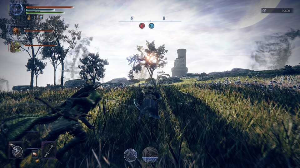 Bleibt zusammen und besiegt die Bosse in der Open World als Gruppe. Legt neue Ziele per Kartenmarkierung für euer gesamtes Team fest.