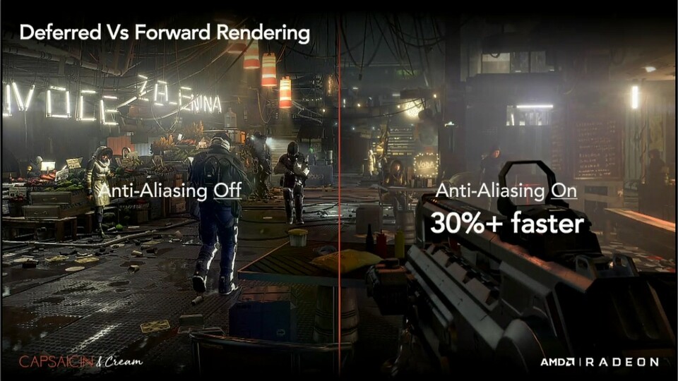 Forward Rendering bietet mehr Leistung trotz Kantenglättung.