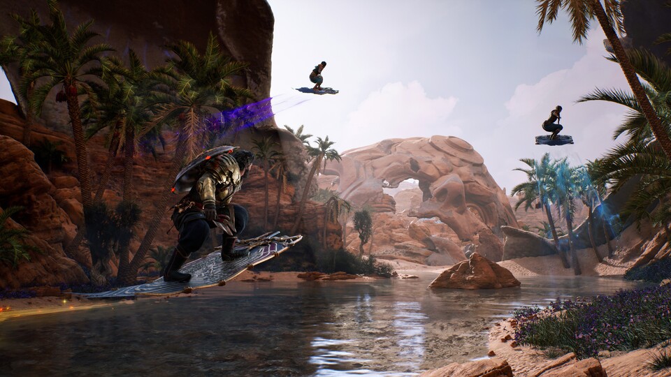 Der magische Teppich dient der schnellen Fortbewegung durch die Levels - hat da jemand Anthem-Jetpack gesagt?