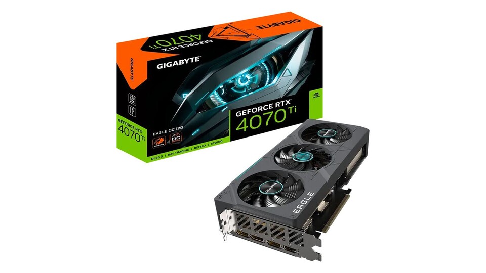 Die RTX 4070 Ti von GIGABYTE verfügt über drei DisplayPort-Anschlüsse und einen HDMI-Anschluss.