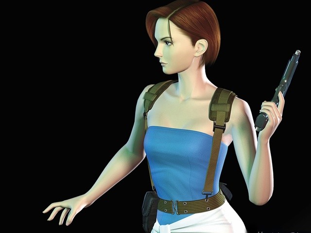Meist sieht sich Jill debil dreinblickenden, sabbernden und stöhnenden Wesen gegenüber. Zombies bekämpft sie übrigens auch.