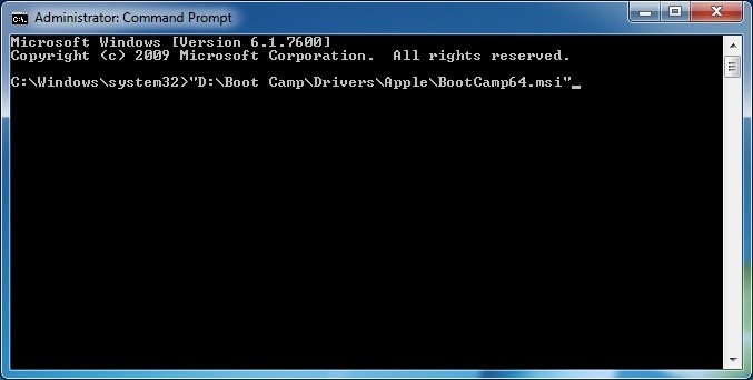 64-Bit-Treiber installieren : Um Windows 7 64 Bit den Umgang mit Bootcamp beizubringen, müssen Sie per Konsole den 64-Bit-Installer des Mac-Programms starten.