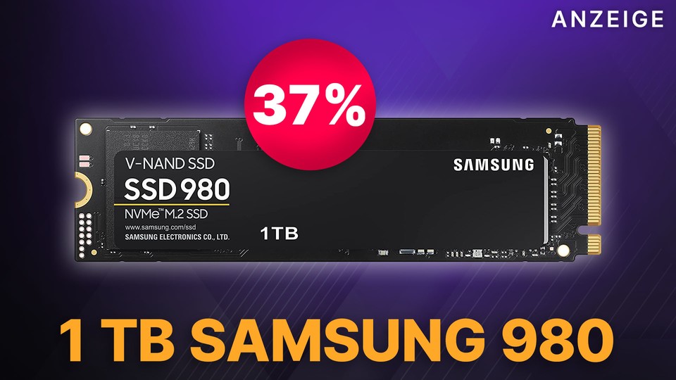 Die 1TB Samsung 980 NVMe SSD kostet bei Amazon jetzt gerade mal 65,90€!
