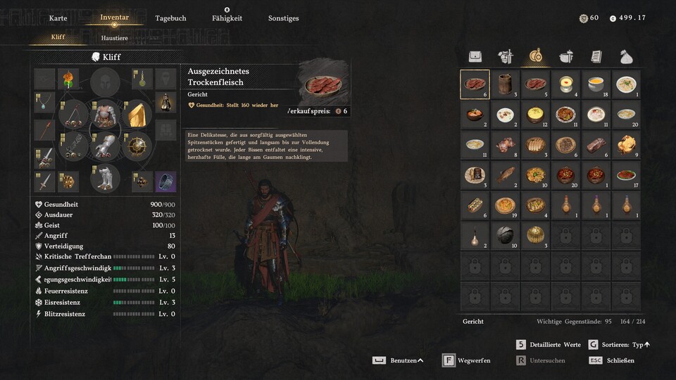 So aufgeräumt sieht das Inventar von Crimson Desert inzwischen aus. Kein Vergleich zum Release!