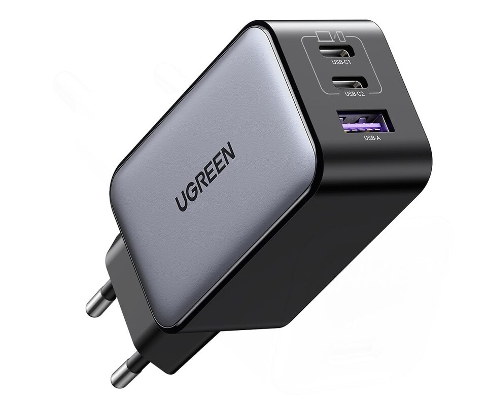 Steckernetzteile wie dieses, werden künftig bei Laptops wohl zum Standard. (Quelle: Ugreen)