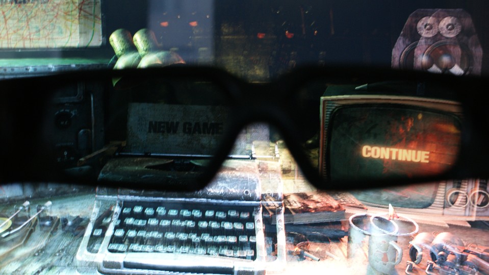 Blick durch Shutter-Brille. : Eine hohe Leuchtkraft hilft, den Helligkeitsverlust durch die Shutter-Brille auszugleichen.