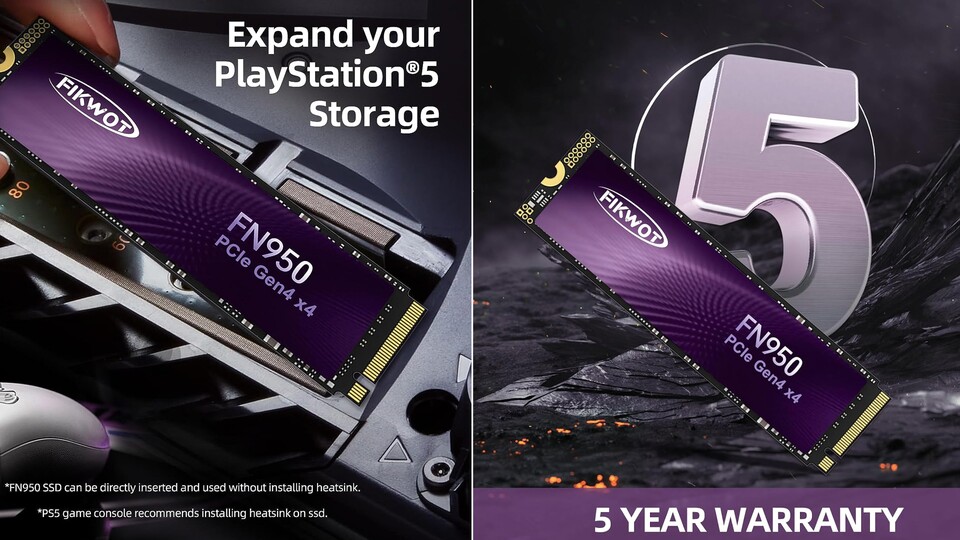 Kompatibel mit der PS5 und 5 Jahre Garantie: So sollten SSDs sein!