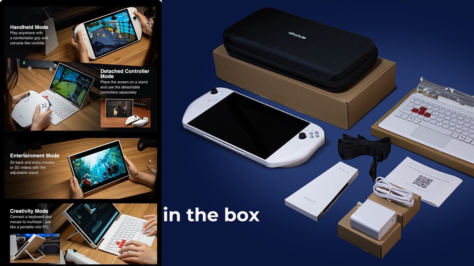 Der Lieferumfang ist vorbildlich. Mit dem Zubehör erhaltet ihr ein Gerät mit verschiedenen Einsatzmöglichkeiten. (Bildquelle: Abxylute)