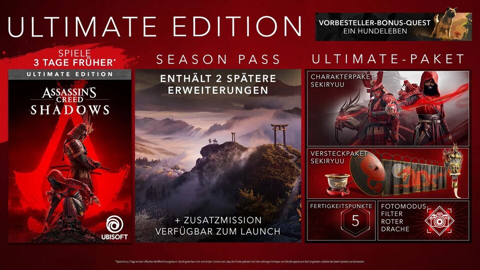 Die Ultimate-Edition enthält weitere kleine Bonusinhalte.