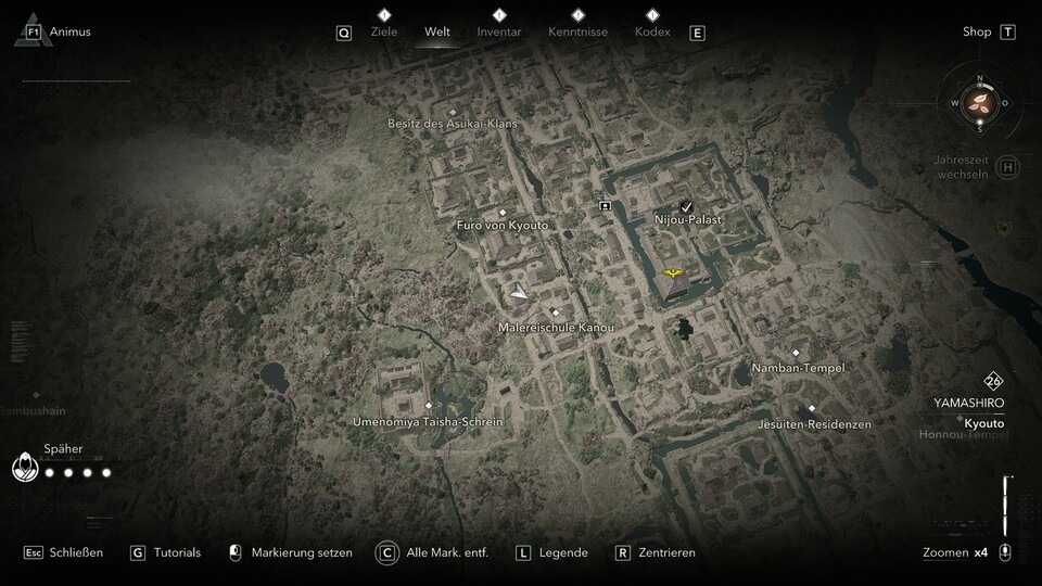 Geht am besten bis zum hinteren Gebäude der Malereischule, dann solltet ihr eine Questmarkierung erhalten.