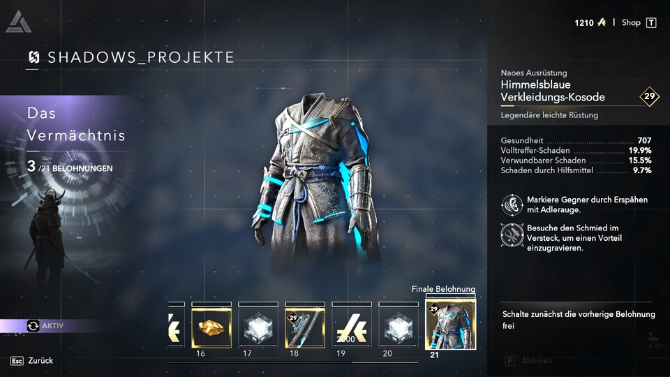 Das sind die genauen Werte des Himmelsblauen Verkleidungs-Kosode.