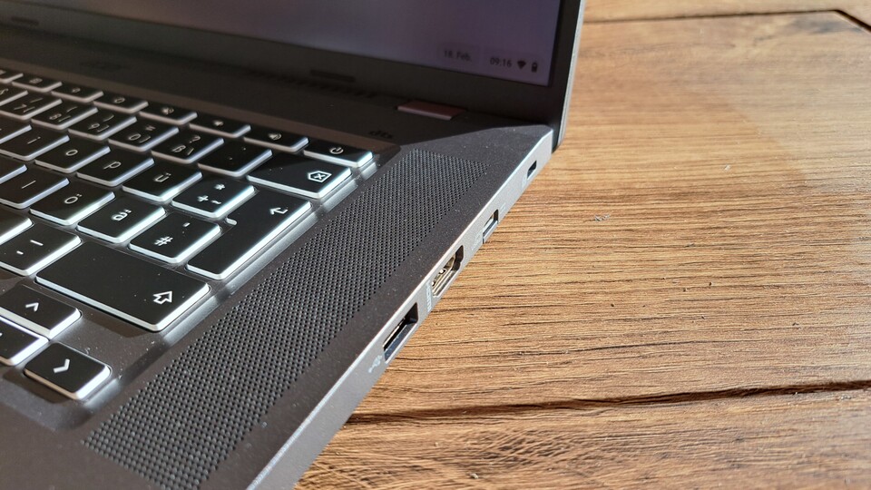 Der Sound des Acer-Gerätes ist für ein Chromebook wirklich überzeugend.