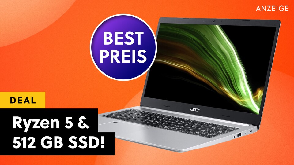 Hat zum ersten Mal die magische Preisgrenze von 500€ unterschritten: Das Acer Aspire 5 Office-Notebook mit performancestarkem AMD Ryzen 5-Prozessor!