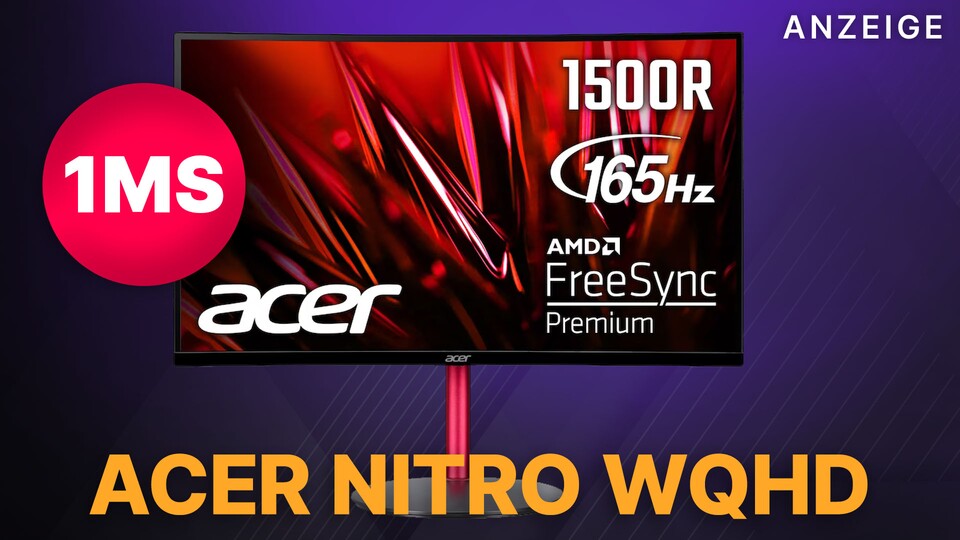 Den Acer Nitro Gaming Monitor gibts jetzt zum Bestpreis bei Cyberport schon für 239€.