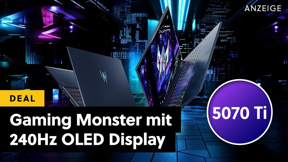 Dieses Biest von einem Laptop kommt mit 240Hz OLED Display, RTX 5070Ti und Intel Core Ultra 9-Prozessor.
