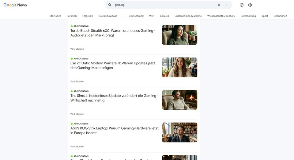 Tagelang wurde mein Gaming-Feed bei Google News von AI Slop geflutet, was laut den Google-Qualitätskriterien niemals hätte passieren dürfen.