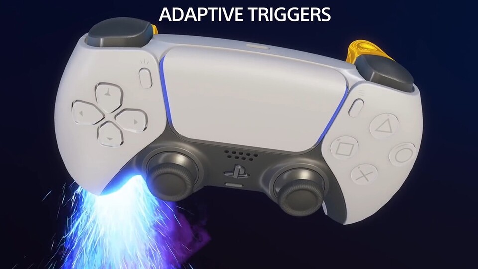 Die Trigger des Dualsense 5 ermöglichen eine bessere Immersion in Spielen. Vielleicht kann Nintendo ein ähnliches Feature für die Nintendo Switch 2 verbauen? (Quelle: Sony)