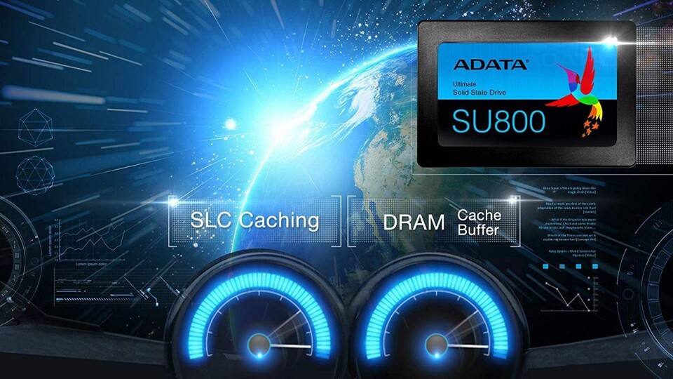 ADATA Ultimate SU800: Mit SLC- und DRAM-Cache sehr performant für den aufgerufenen Preis.