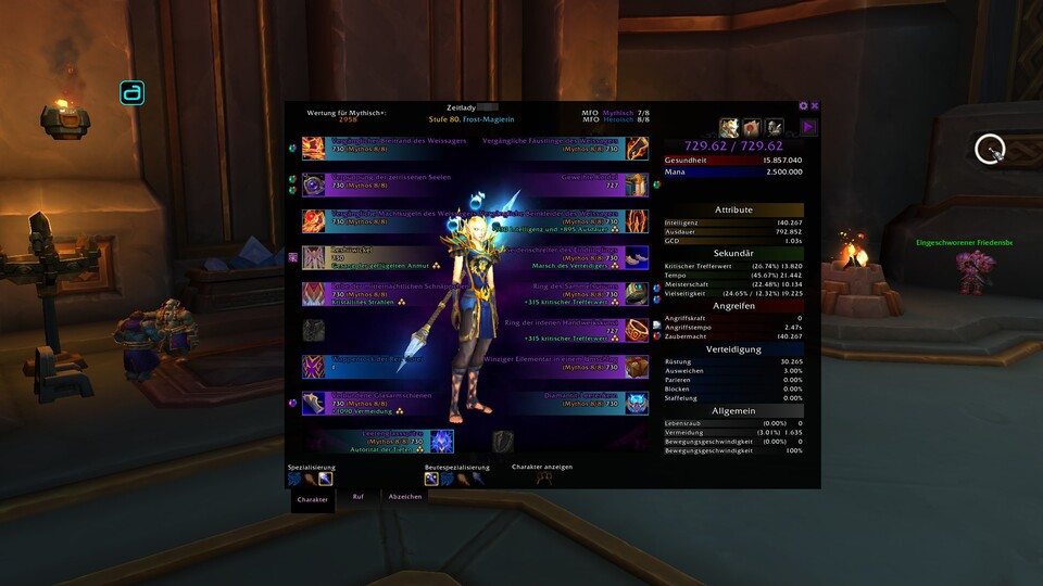  Schickes Upgrade: So übersichtlich (und hübsch!) kann das Charakterfenster sein.