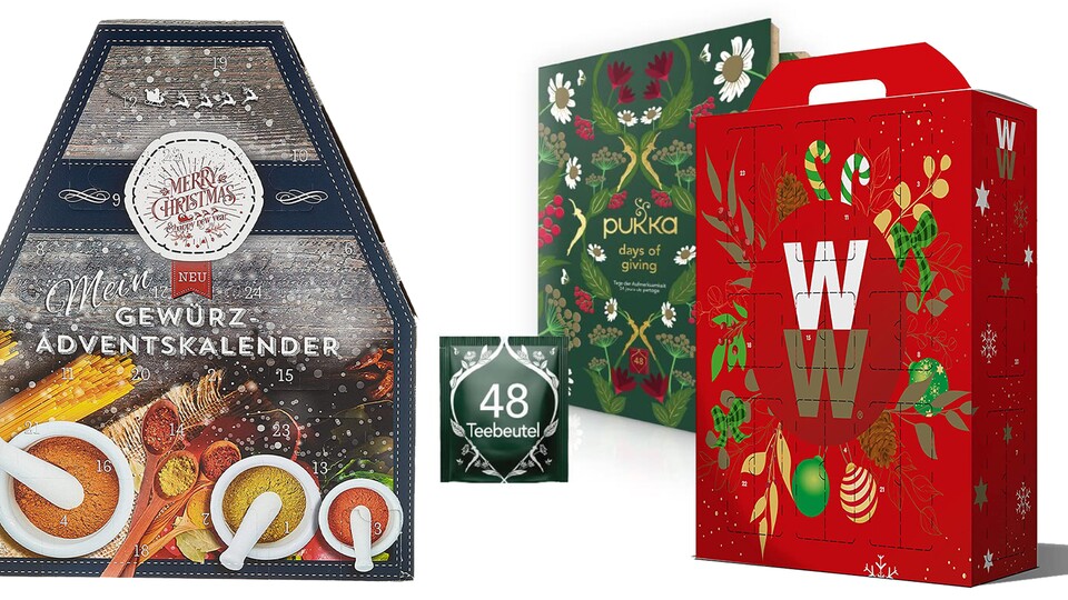 Teesorten, Gewürze, Honig - es muss nicht immer alles Süßkram sein! Adventskalender können auch mit anderen schmackhaften Leckereien gefüllt sein.