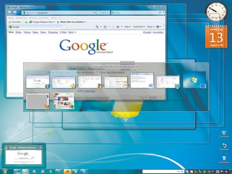 Elegante und produktive Fensterverwaltung in Windows 7