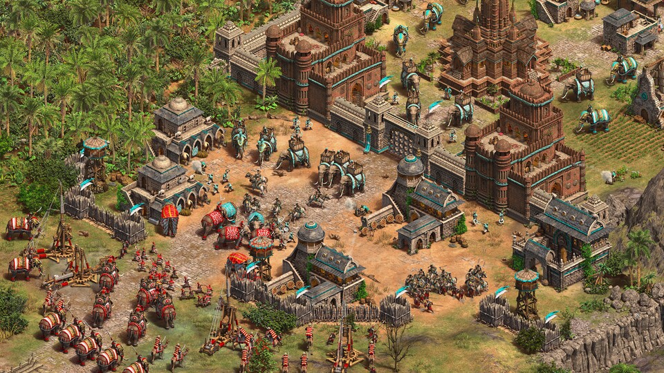 Die Bengalen setzen in Age of Empires 2 vor allem auf ihre Streitwagen und Elefanten.