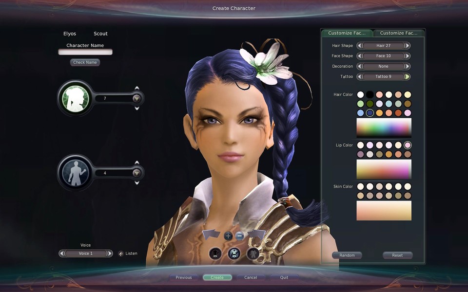 Der Charakter-Editor bietet Ihnen eine Vielzahl an verstellbaren Schiebereglern für Gesichtszüge und Frisur Ihres Avatars.
