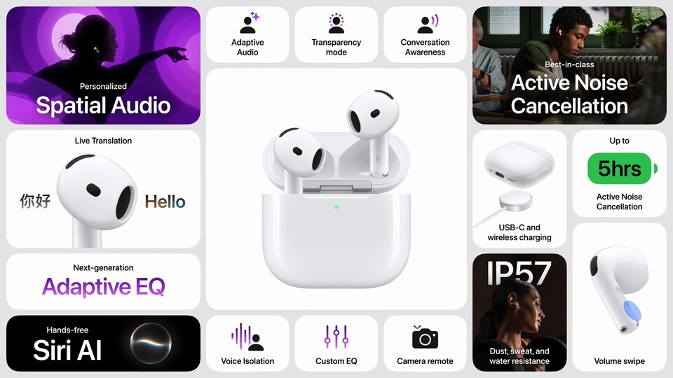 Apples Übersicht zu den AirPods 5 (Bildquelle: GameStar Tech)
