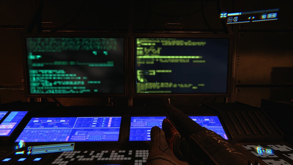 2005 hat angerufen und will seine Texturen zurück: Computerbildschirme an Bord der Sulaco.
