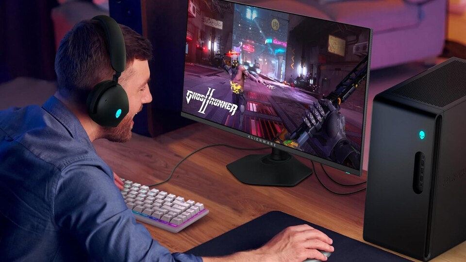 Da kommt Freude auf: Der Alienware 2725DF lässt euch eure Lieblingsspiele in bester Auflösung genießen.