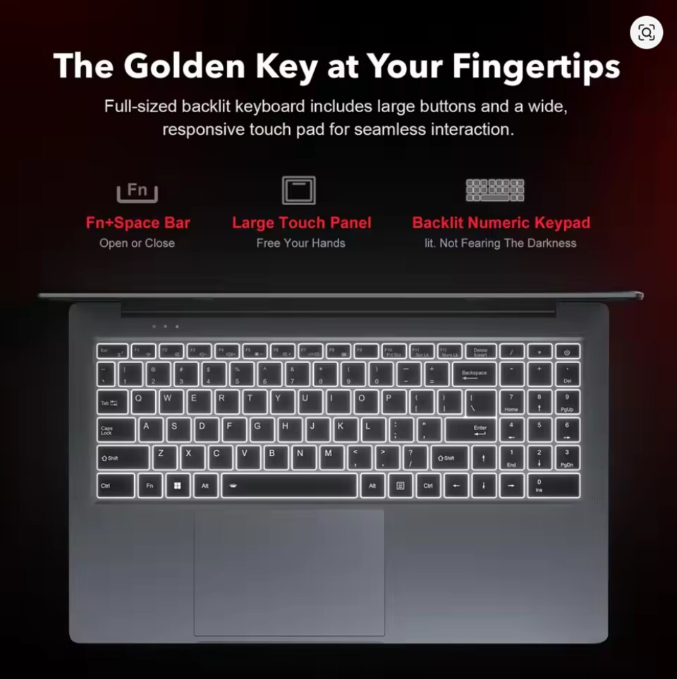 Die Tastatur gibt es ausschließlich im US-Layout. (Bild: AliExpress)