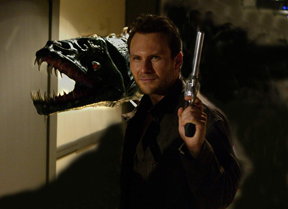Christian Slater (beinahe) alleine im Dunkeln: Trotz bekanntem Hauptdarsteller floppte Alone in the Dark. (Bild © Lions Gate Home Entertainment)