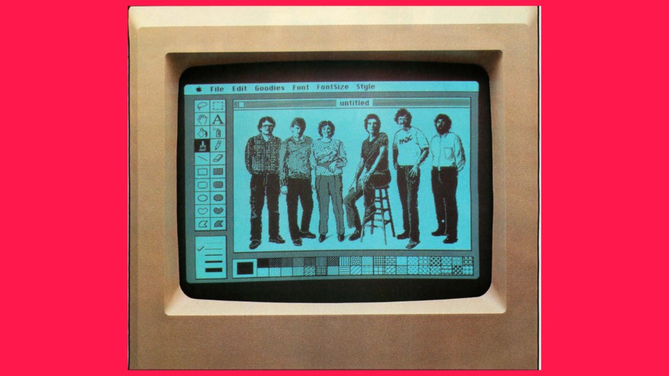 Ein Foto aus der Zeitschrift »Byte: The Small System Journal« (Vol. 9, No. 2 vom Februar 1984). Espinosa ist der dritte Mann von links.