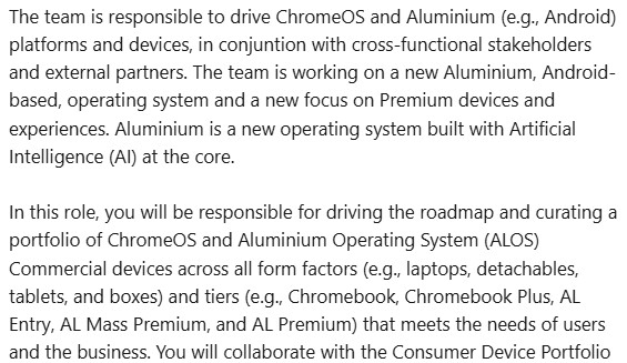 Auszug aus dem von Google auf LinkedIn veröffentlichten Stellenangebot. Quelle: LinkedIn)