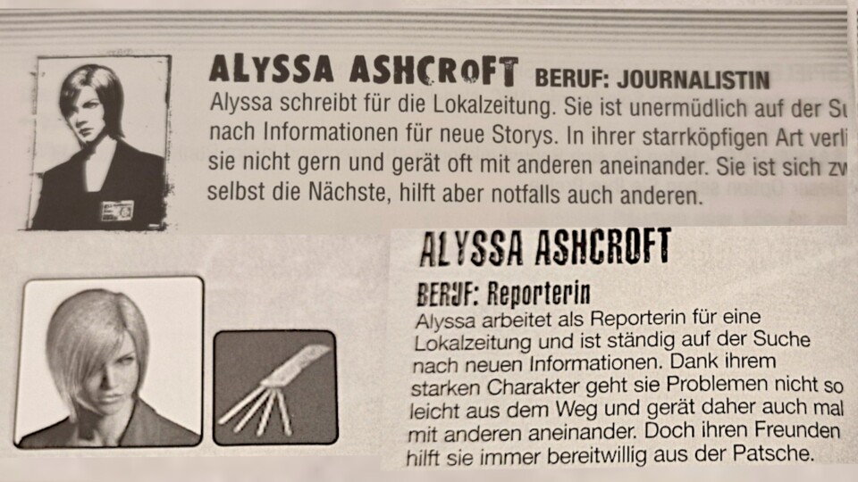 Der obere Eintrag stammt aus der Anleitung von Outbreak, der untere aus Outbreak File #2.