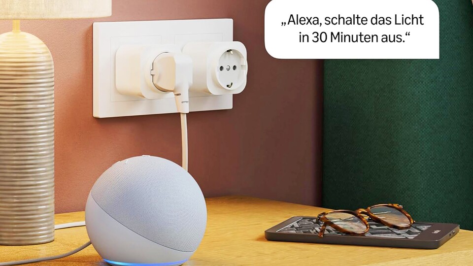 Der smarte WLAN-Stecker ist ein einfacher Aufsatz für jede Steckdose. Somit könnt ihr über Alexa den Stromfluss ganz einfach kontrollieren.