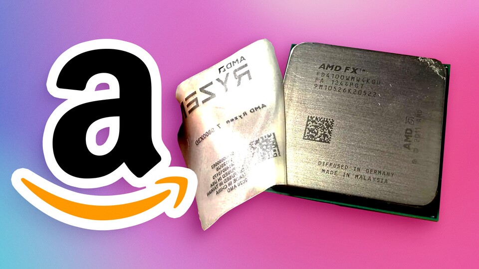 Unter der Folie eines bei Amazon gekauften Prozessors kommt eine fast wertlose CPU zum Vorschein. (Foto: Hardware Busters)