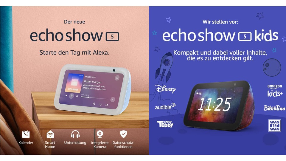 Echo Show 5 Gen3: Damit könnt ihr nicht nur Spotify abspielen, sondern auch Serien und Filme streamen.
