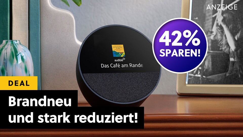 Dank Prime-Einführungsrabatt spart ihr aktuell üppige 42 Prozent auf den neuen Amazon Echo Spot!