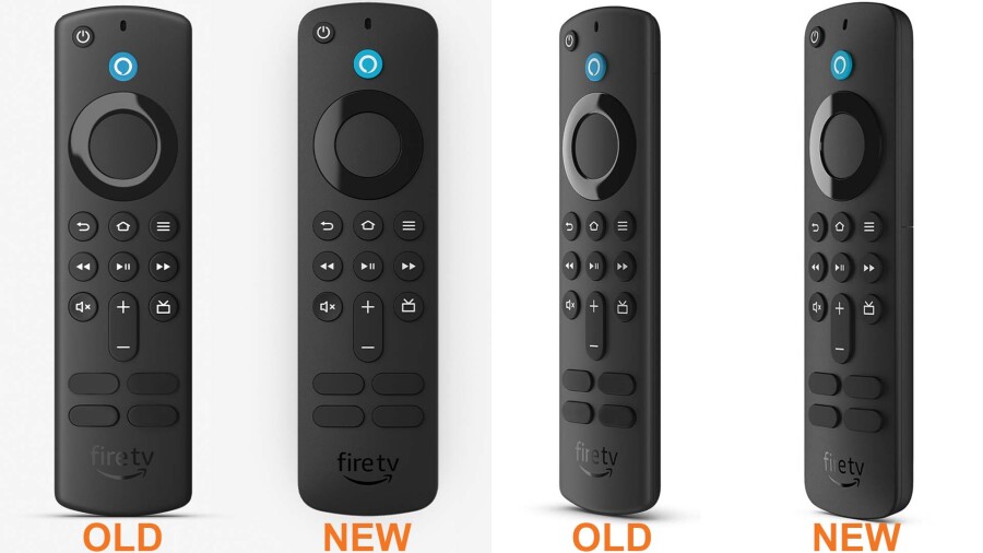 So sehen die alte (old) und neue (new) Fire-TV Fernbedienungen aus. (Quelle: AFTVNews)