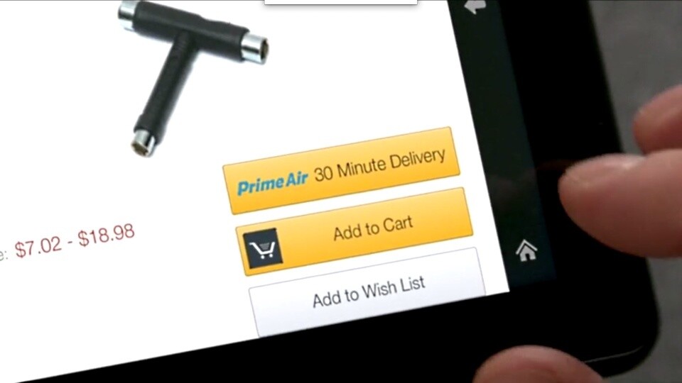 Amazon Prime Air - besonders schnelle Lieferung per Drohne.