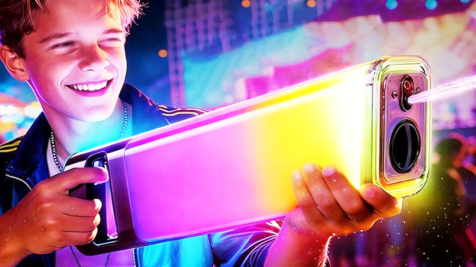 Für eine Pool-Party gibt es genug RGB-Partyboxen – warum nicht auch RGB-Wasserpistolen?
