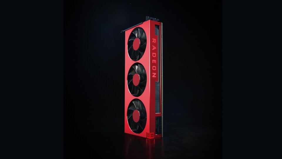 Die Gold-Edition der Radeon VII erstrahlt im Unterschied zum Namen in Rot – und wird ausschließlich in den USA und in Asien vertrieben.
