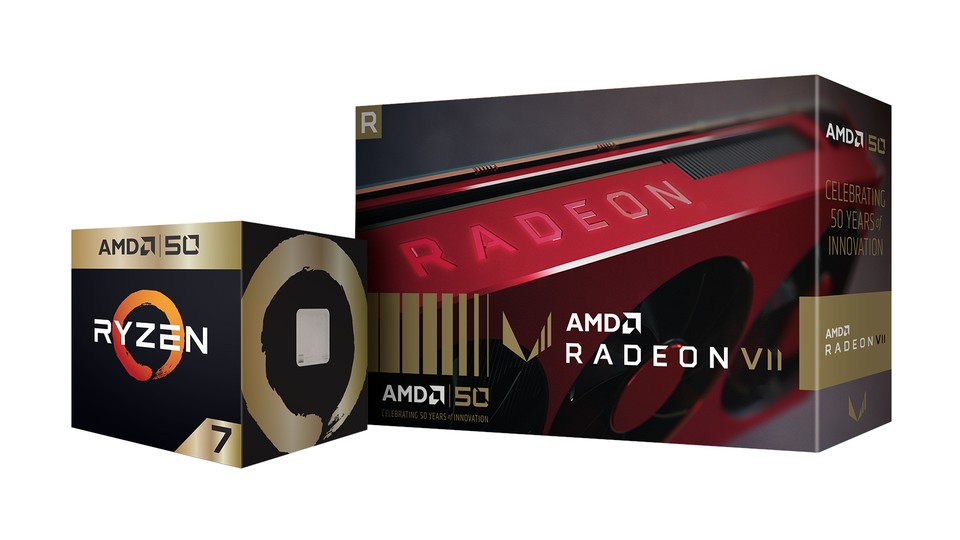 AMD spendiert zum 50-jährigen Bestehen Sondereditionen des Ryzen 7 2700X und der Radeon VII. Außerdem gibt es Spiele-Bundles zum Kauf ausgewählter CPUs und GPUs.