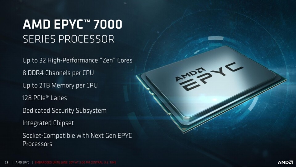 AMDs Epyc ist laut CEO Lisa Su schneller und günstiger als Server-Prozessoren von Intel.